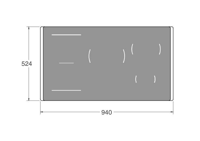 90 cm Induction Hob with Metal Frame, 5 cooking zones, TFT display | Bertazzoni